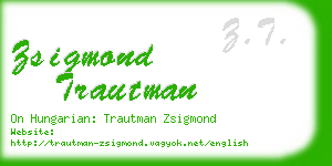 zsigmond trautman business card